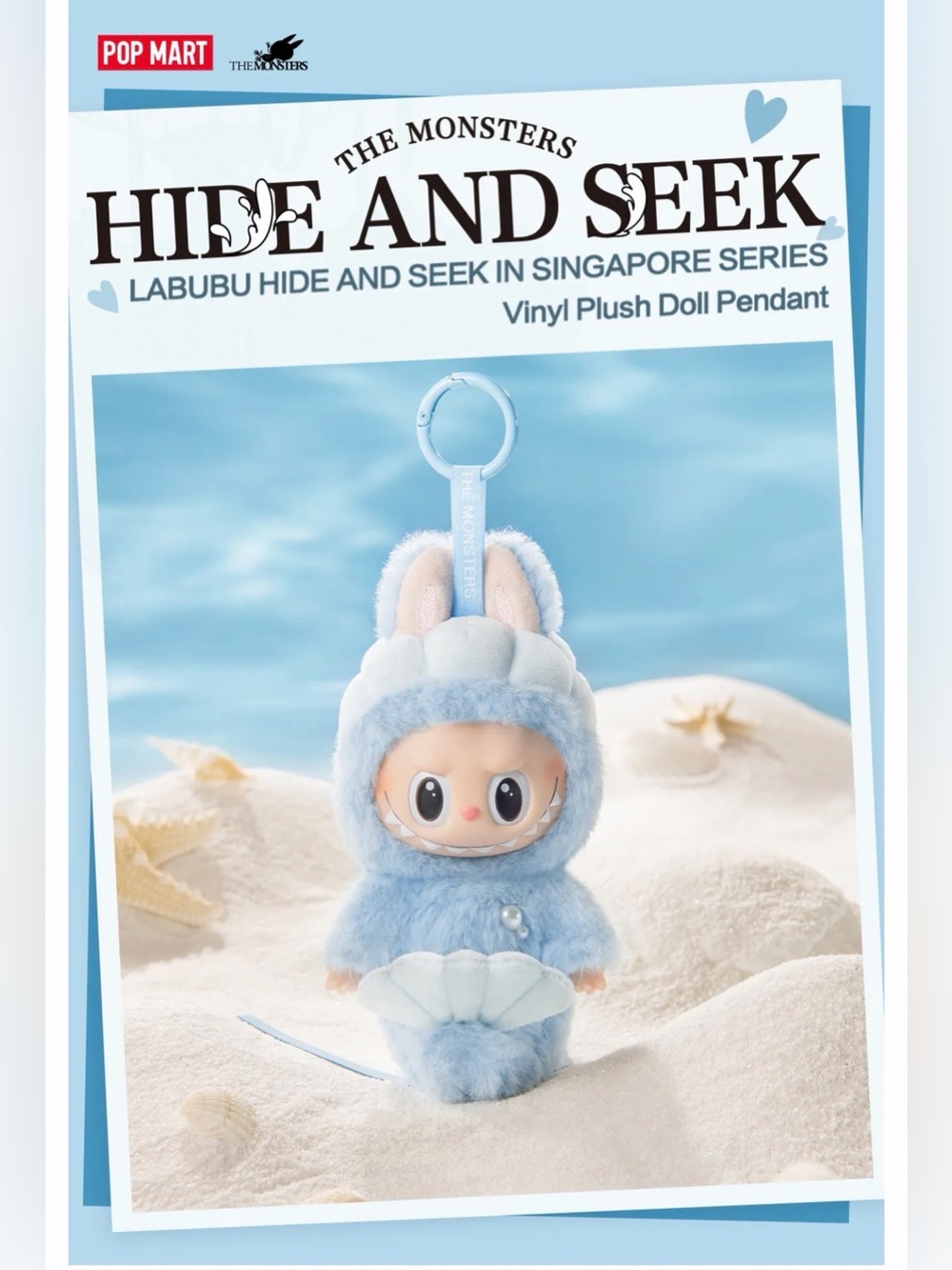 Authentic LABUBU HIDE AND SEEK IN SINGAPORE SERIES - Vinyl Plush Doll Pendant